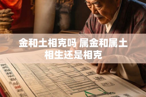 金和土相克吗 属金和属土相生还是相克