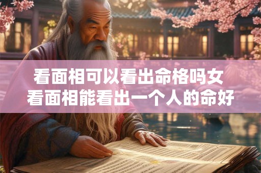 看面相可以看出命格吗女 看面相能看出一个人的命好不好吗 看面相可以看出命格吗女 看面相能看出一个人的命好不好吗