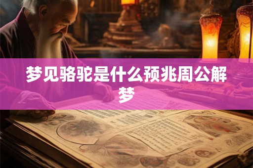 梦见骆驼是什么预兆周公解梦 梦见骆驼是什么预兆周公解梦