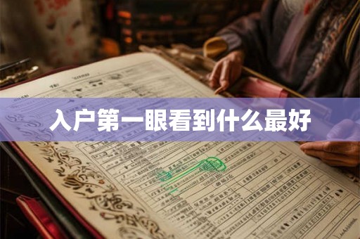 入户第一眼看到什么最好 入户第一眼看到什么最好