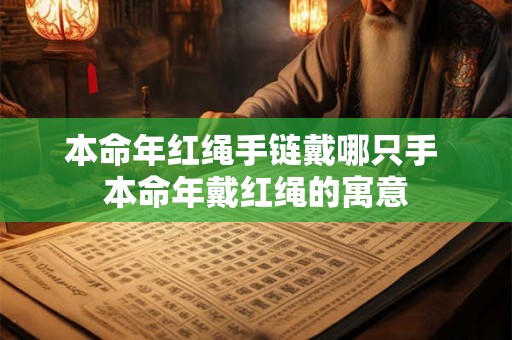 本命年红绳手链戴哪只手 本命年戴红绳的寓意 本命年红绳手链戴哪只手 本命年戴红绳的寓意