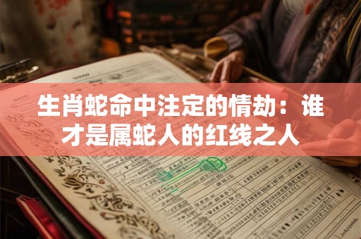 生肖蛇命中注定的情劫:谁才是属蛇人的红线之人 生肖蛇命中注定的情劫:谁才是属蛇人的红线之人