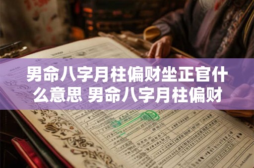 男命八字月柱偏财坐正官什么意思 男命八字月柱偏财坐正官代表什么 男命八字月柱偏财坐正官什么意思 男命八字月柱偏财坐正官代表什么