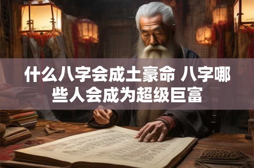 什么八字会成土豪命 八字哪些人会成为超级巨富 什么八字会成土豪命 八字哪些人会成为超级巨富