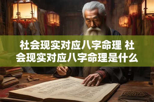 社会现实对应八字命理 社会现实对应八字命理是什么 社会现实对应八字命理 社会现实对应八字命理是什么