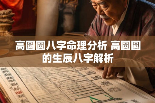高圆圆八字命理分析 高圆圆的生辰八字解析