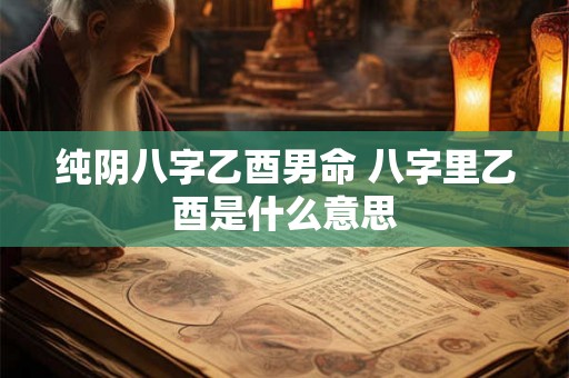 纯阴八字乙酉男命 八字里乙酉是什么意思 纯阴八字乙酉男命 八字里乙酉是什么意思