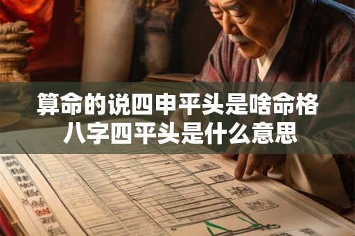 算命的说四申平头是啥命格 八字四平头是什么意思 算命的说四申平头是啥命格 八字四平头是什么意思