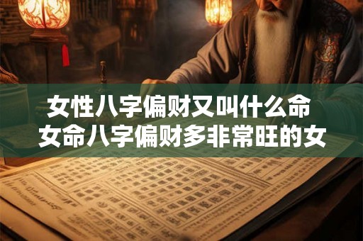 女性八字偏财又叫什么命 女命八字偏财多非常旺的女人 女性八字偏财又叫什么命 女命八字偏财多非常旺的女人