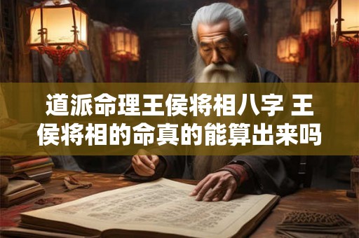 道派命理王侯将相八字 王侯将相的命真的能算出来吗