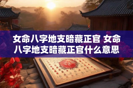 女命八字地支暗藏正官 女命八字地支暗藏正官什么意思 女命八字地支暗藏正官 女命八字地支暗藏正官什么意思