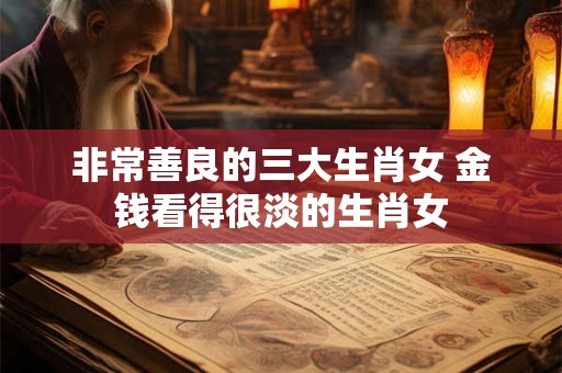 非常善良的三大生肖女 金钱看得很淡的生肖女 非常善良的三大生肖女 金钱看得很淡的生肖女