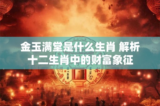 金玉满堂是什么生肖 解析十二生肖中的财富象征 金玉满堂是什么生肖 解析十二生肖中的财富象征