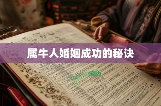 属牛人婚姻成功的秘诀 属牛人婚姻成功的秘诀