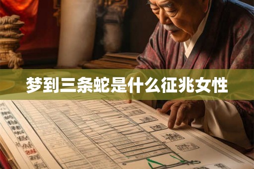 梦到三条蛇是什么征兆女性 梦到三条蛇是什么征兆女性