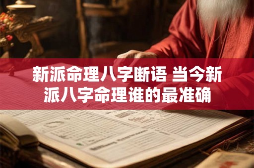 新派命理八字断语 当今新派八字命理谁的最准确 新派命理八字断语 当今新派八字命理谁的最准确