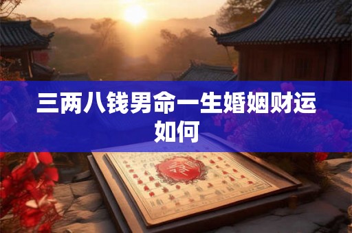 三两八钱男命一生婚姻财运如何
