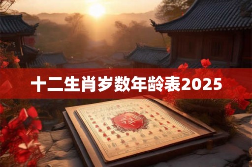 十二生肖岁数年龄表2025 十二生肖岁数年龄表2025