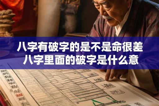 八字有破字的是不是命很差 八字里面的破字是什么意思
