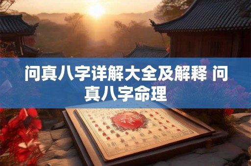 问真八字详解大全及解释 问真八字命理