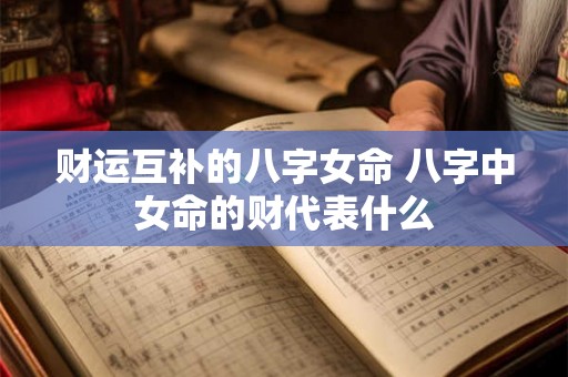 财运互补的八字女命 八字中女命的财代表什么 财运互补的八字女命 八字中女命的财代表什么