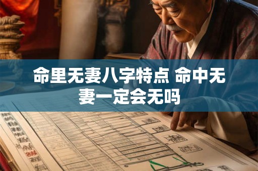 命里无妻八字特点 命中无妻一定会无吗 命里无妻八字特点 命中无妻一定会无吗