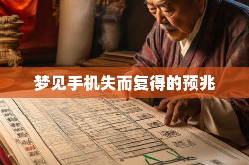 梦见手机失而复得的预兆 梦见手机失而复得的预兆