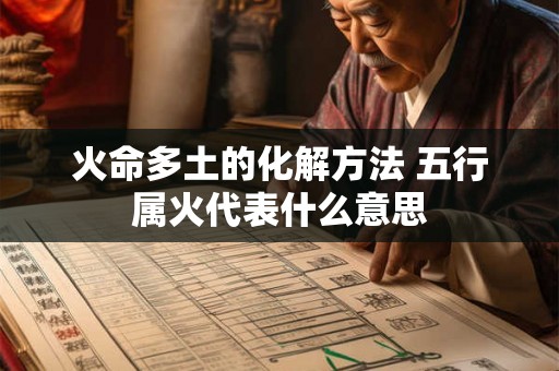 火命多土的化解方法 五行属火代表什么意思 火命多土的化解方法 五行属火代表什么意思