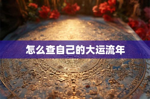 怎么查自己的大运流年
