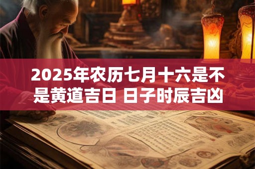 2025年农历七月十六是不是黄道吉日 日子时辰吉凶 2025年农历七月十六是不是黄道吉日 日子时辰吉凶