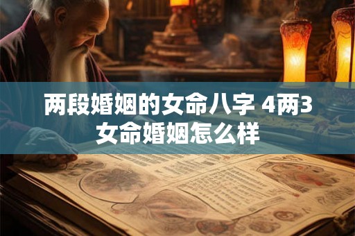 两段婚姻的女命八字 4两3女命婚姻怎么样 两段婚姻的女命八字 4两3女命婚姻怎么样