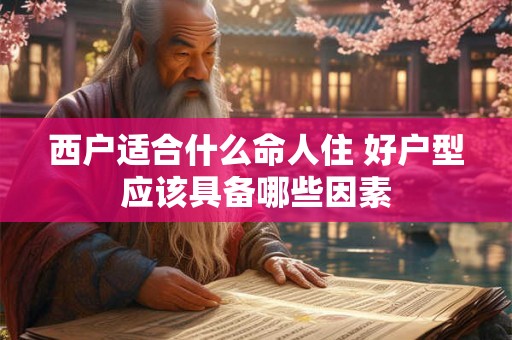 西户适合什么命人住 好户型应该具备哪些因素 西户适合什么命人住 好户型应该具备哪些因素