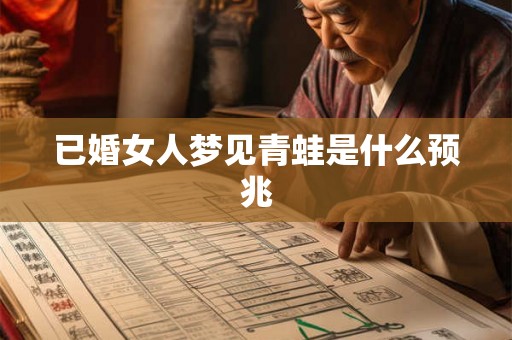 已婚女人梦见青蛙是什么预兆 已婚女人梦见青蛙是什么预兆