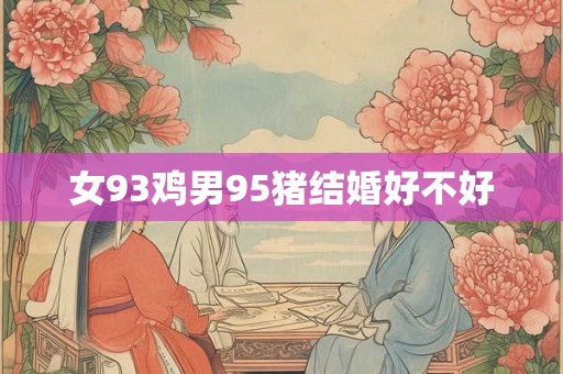 女93鸡男95猪结婚好不好 女93鸡男95猪结婚好不好