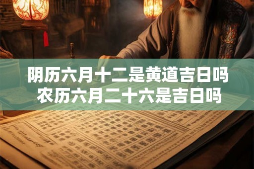 阴历六月十二是黄道吉日吗 农历六月二十六是吉日吗 阴历六月十二是黄道吉日吗 农历六月二十六是吉日吗