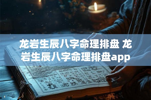 龙岩生辰八字命理排盘 龙岩生辰八字命理排盘app