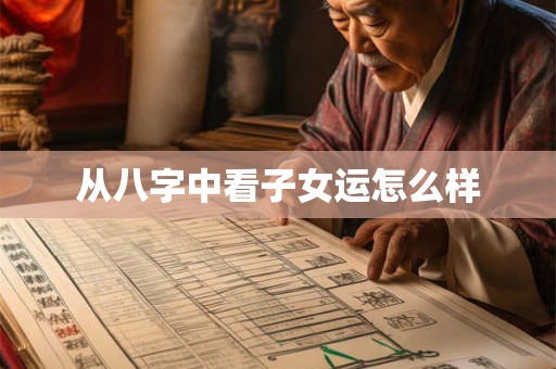 从八字中看子女运怎么样