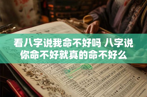 看八字说我命不好吗 八字说你命不好就真的命不好么