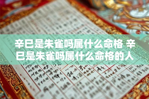 辛巳是朱雀吗属什么命格 辛巳是朱雀吗属什么命格的人 辛巳是朱雀吗属什么命格 辛巳是朱雀吗属什么命格的人
