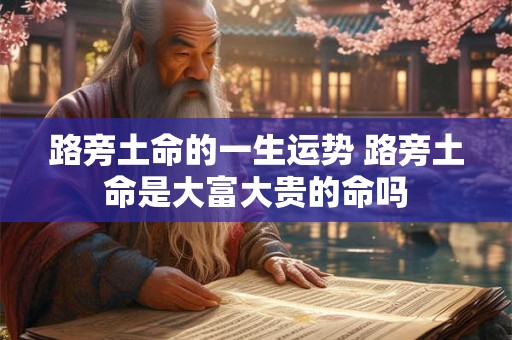 路旁土命的一生运势 路旁土命是大富大贵的命吗