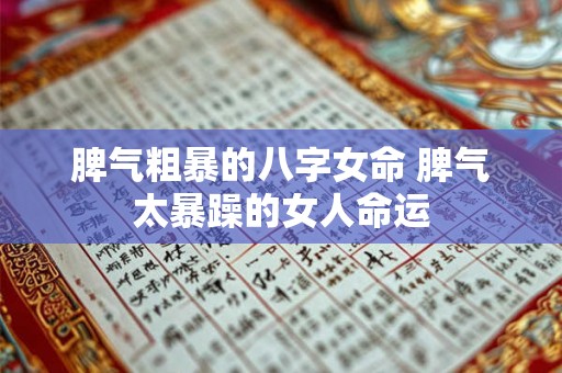 脾气粗暴的八字女命 脾气太暴躁的女人命运