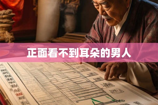 正面看不到耳朵的男人 正面看不到耳朵的男人