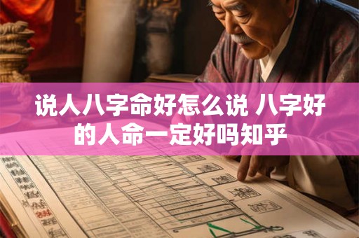 说人八字命好怎么说 八字好的人命一定好吗知乎 说人八字命好怎么说 八字好的人命一定好吗知乎