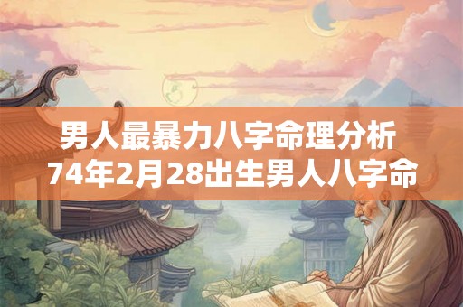 男人最暴力八字命理分析 74年2月28出生男人八字命理 男人最暴力八字命理分析 74年2月28出生男人八字命理