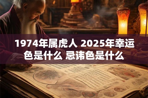 1974年属虎人 2025年幸运色是什么 忌讳色是什么 1974年属虎人 2025年幸运色是什么 忌讳色是什么
