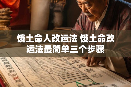 饿土命人改运法 饿土命改运法最简单三个步骤 饿土命人改运法 饿土命改运法最简单三个步骤