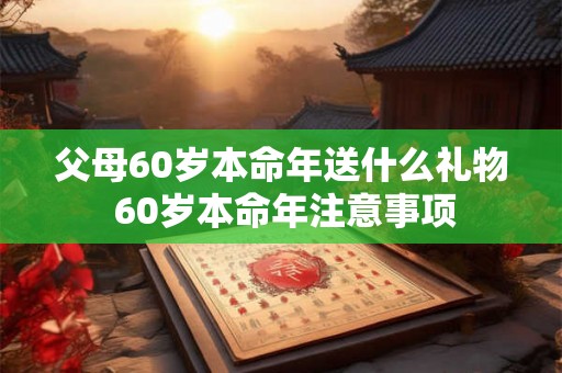 父母60岁本命年送什么礼物 60岁本命年注意事项 父母60岁本命年送什么礼物 60岁本命年注意事项