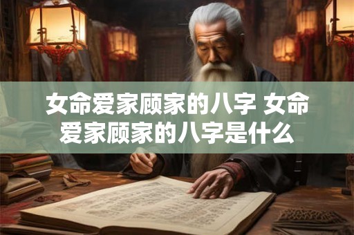 女命爱家顾家的八字 女命爱家顾家的八字是什么 女命爱家顾家的八字 女命爱家顾家的八字是什么