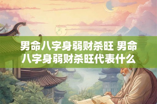 男命八字身弱财杀旺 男命八字身弱财杀旺代表什么 男命八字身弱财杀旺 男命八字身弱财杀旺代表什么