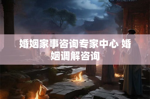 婚姻家事咨询专家中心 婚姻调解咨询